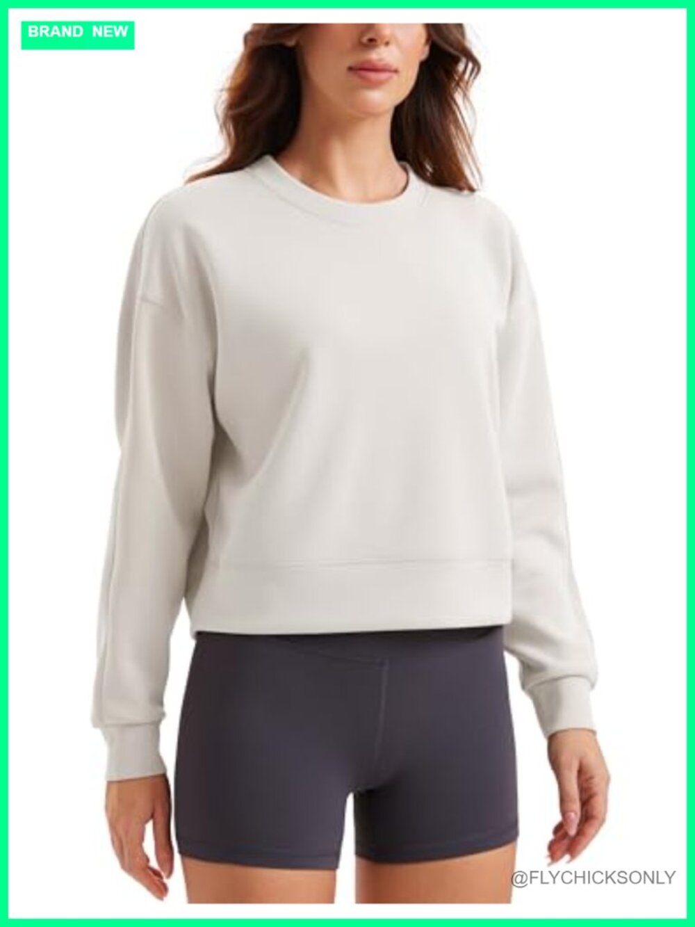 Crewneck Oversized Sweatshirt Relaxed Fit Long Sleeve Pullover